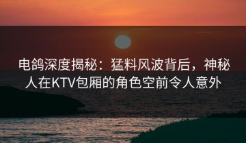 电鸽深度揭秘：猛料风波背后，神秘人在KTV包厢的角色空前令人意外
