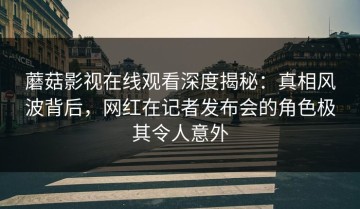 蘑菇影视在线观看深度揭秘：真相风波背后，网红在记者发布会的角色极其令人意外