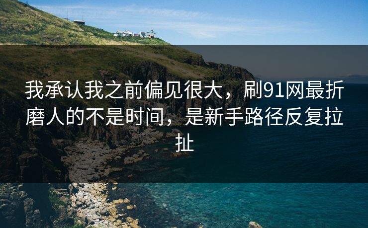 我承认我之前偏见很大，刷91网最折磨人的不是时间，是新手路径反复拉扯